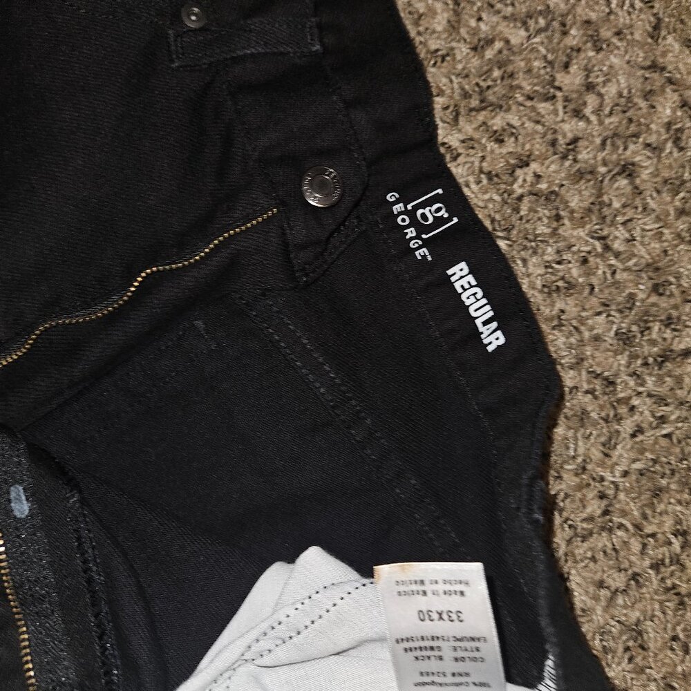 Mens black 33/30 new jeans